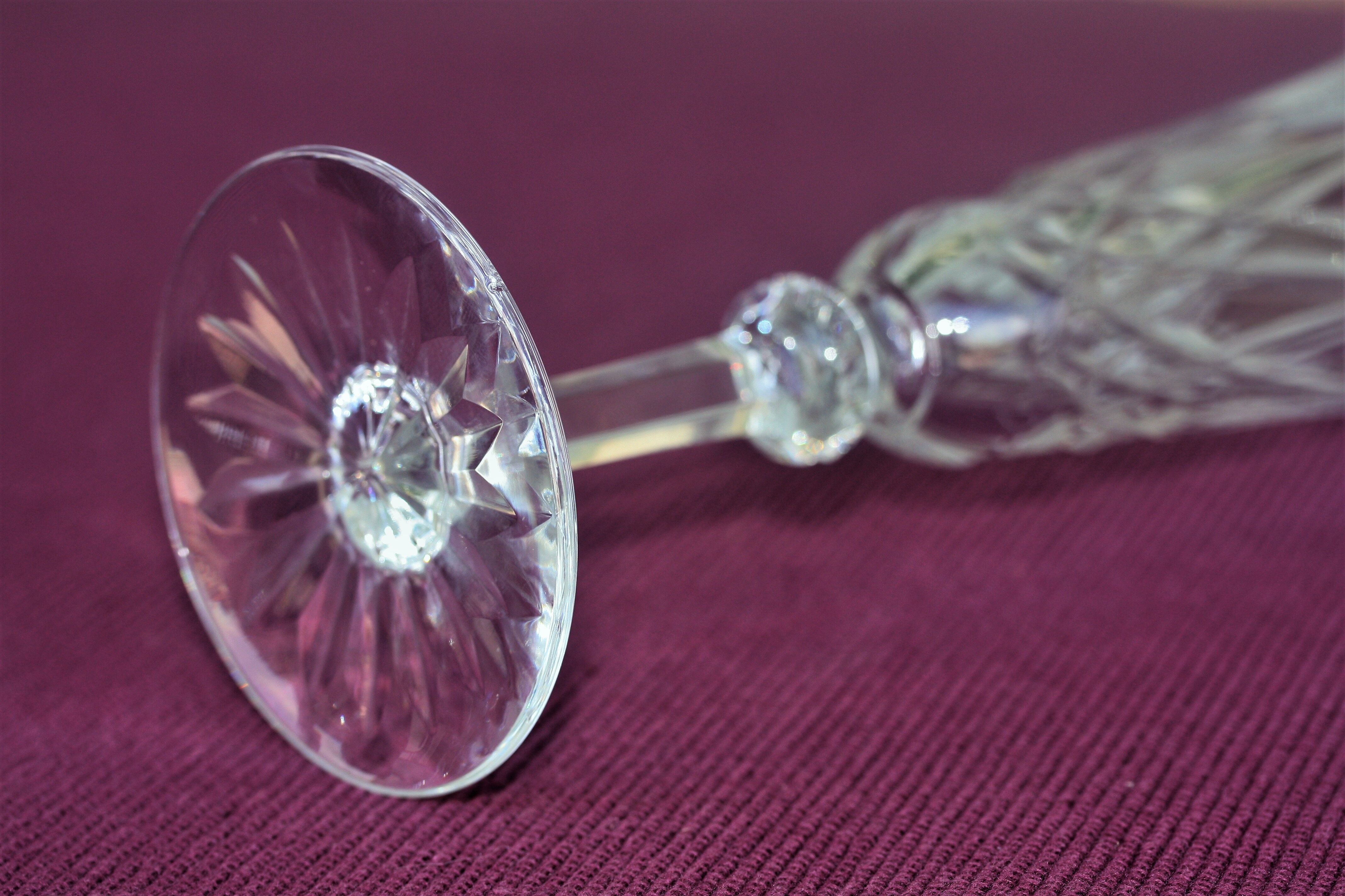 Sammy model series of 6 St. Louis Crystal champagne flutes