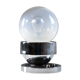 Vintage ball chrome table lamp with red light switch, 1960-1970