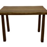 Vintage Set of 3 brutalist oak side or nesting tables 1970s