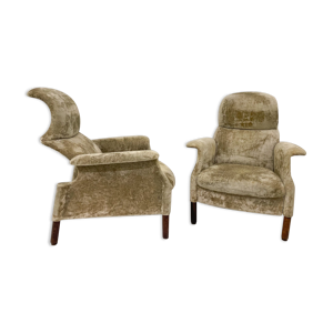 Paire de fauteuils italiens