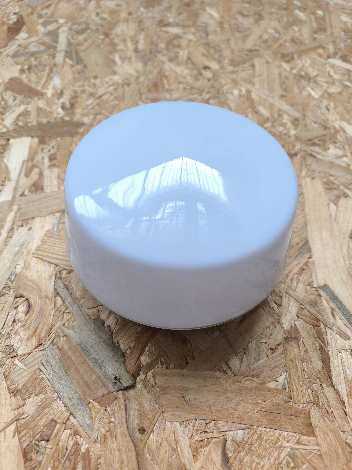 White opaline ceiling light 1970