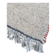 Vintage beige handwoven wool rug 175x235.