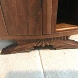 Art Deco wood and marble bedside