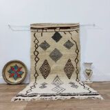 Handmade wool Berber rug 172x87cm