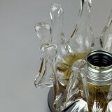 60s 70s wall lamp Wall Sconce made of metal & Murano glass Space Age design