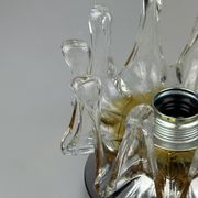 60s 70s wall lamp Wall Sconce made of metal & Murano glass Space Age design