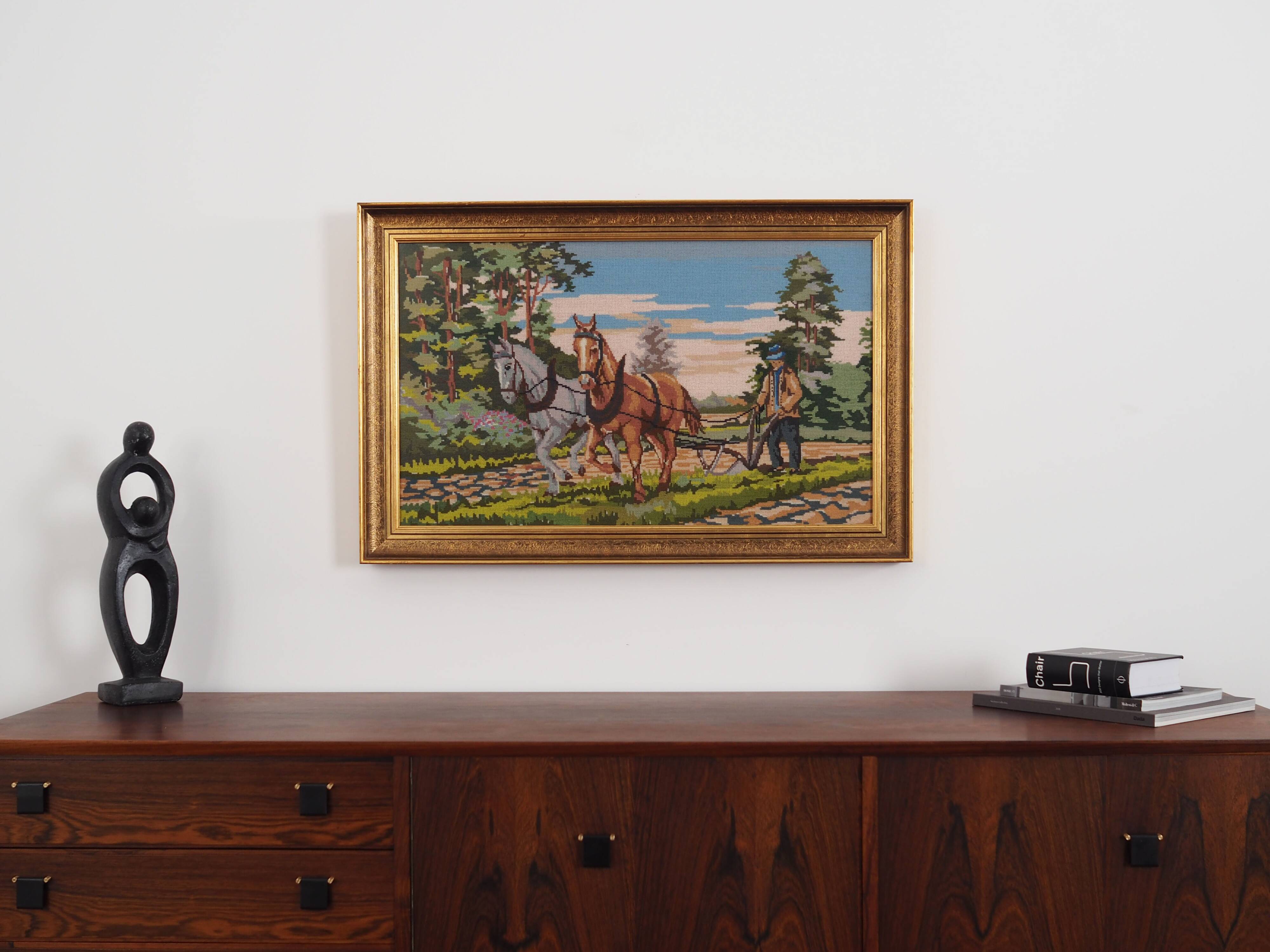 Tableau "Le Fermier", design scandinave, années 1970