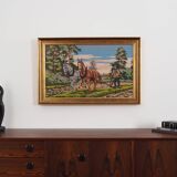 Painting "The Farmer”, Scandinavian design, 1970s