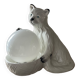 Vintage ceramic cat lamp from the 70s
