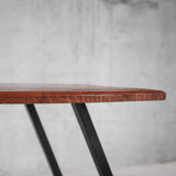 Solid wood coffee table and metal feet-1960