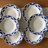 8 assiettes anciennes en faïence de badonviller
