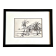 Ink drawing, The leeward coast, Jeannine Hervé