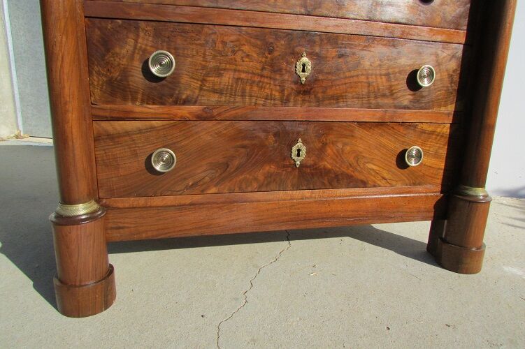 Dresser period Empire walnut , 19th century