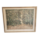 Tableau Lithographie ancienne - Paysage forêt - Bernard Gantner