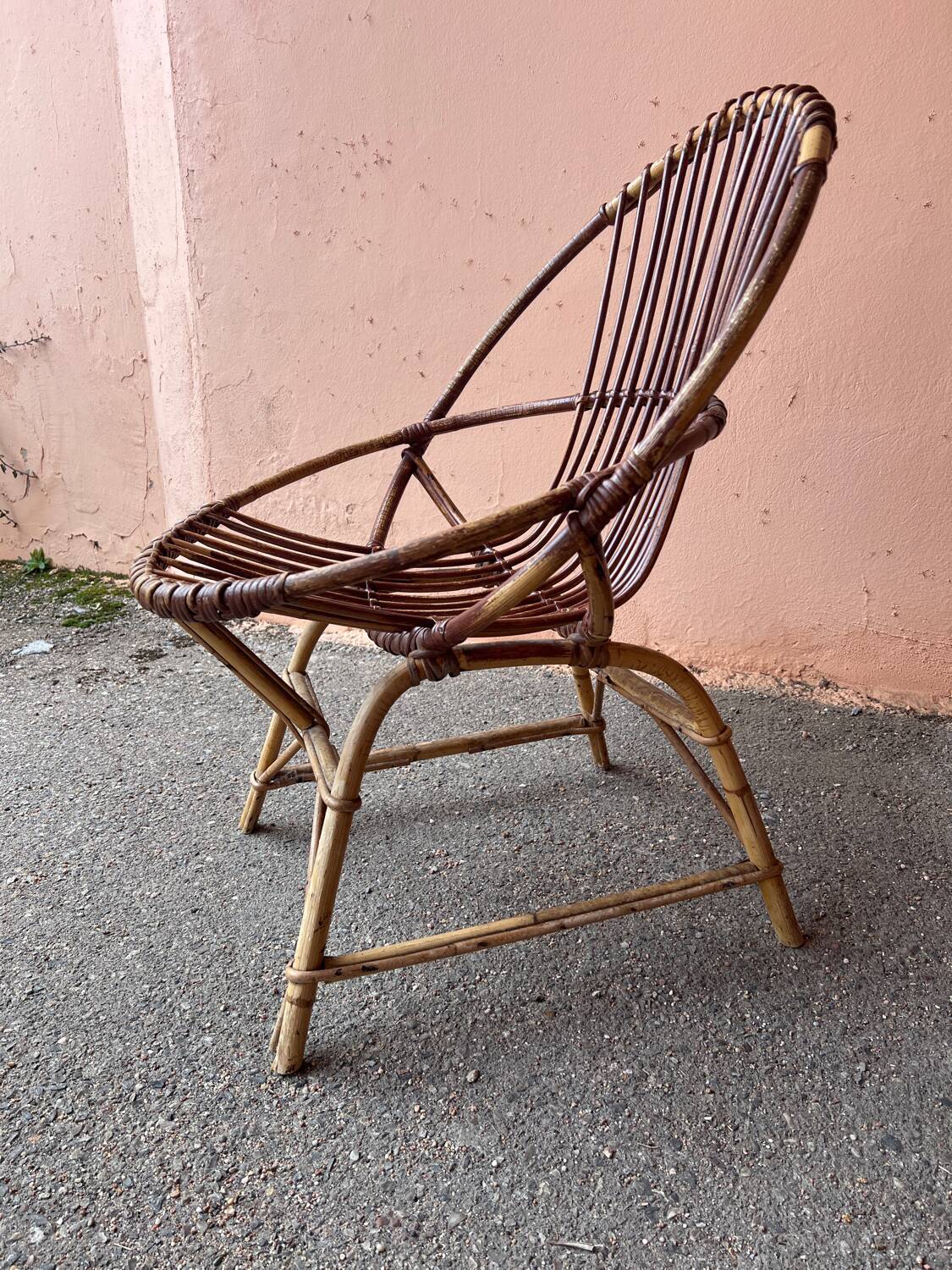 Rattan armchair