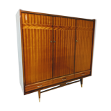 Vintage wooden wardrobe scandinavian style / compass feet spindles wardrobe