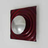 Paul Neuhaus wall lamp in red glass and chrome reflector