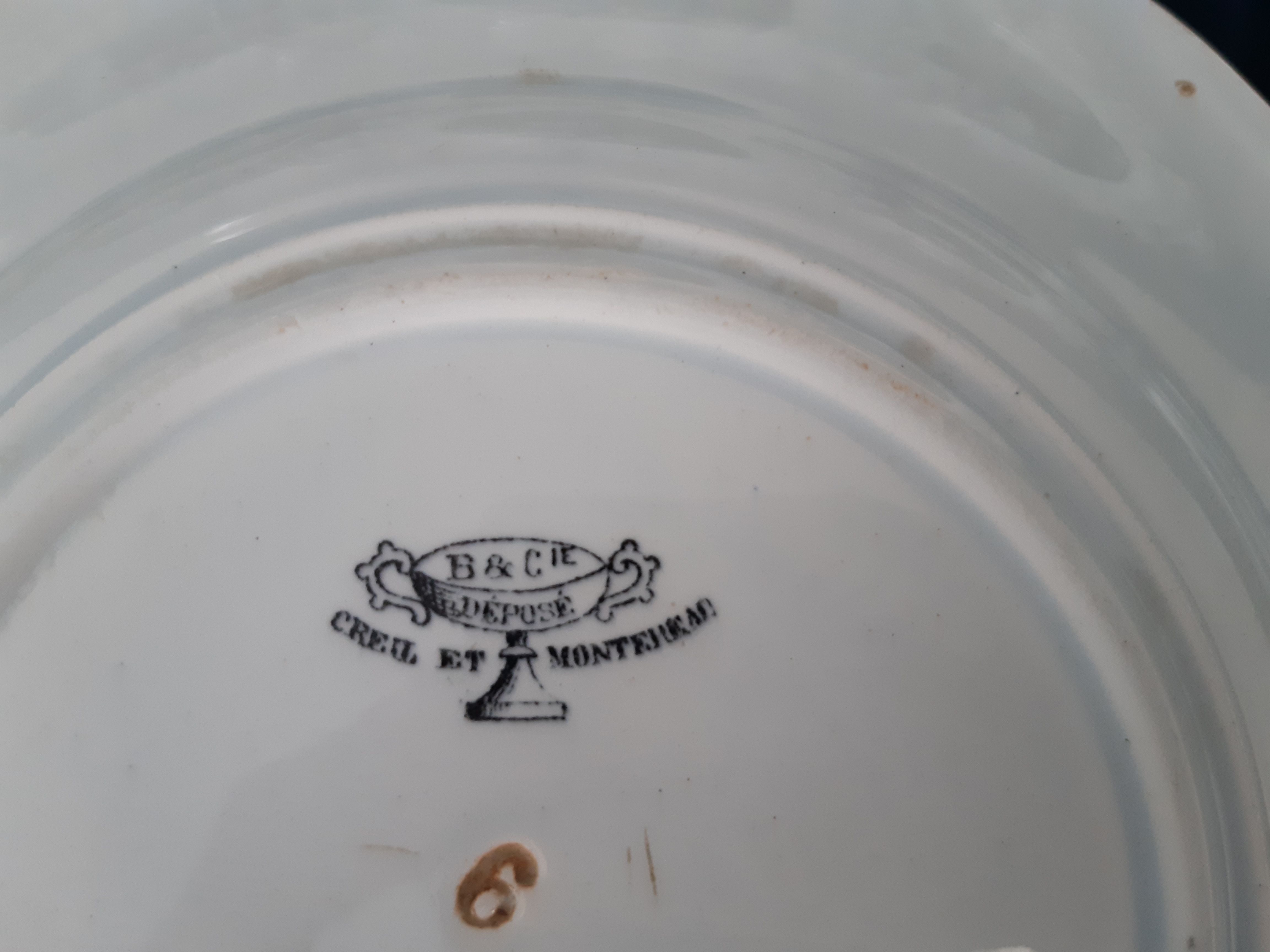 Ancient plates talking the pleasures of the creil and montereau wedding