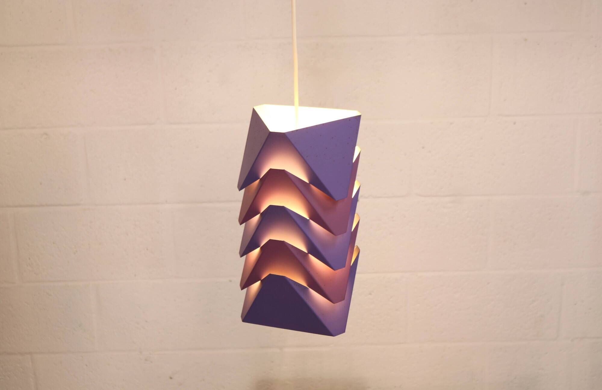 Mid Century Ekko Metal Pendant Lamp by Louis Weisdorf for Lyfa, Denmark, 19