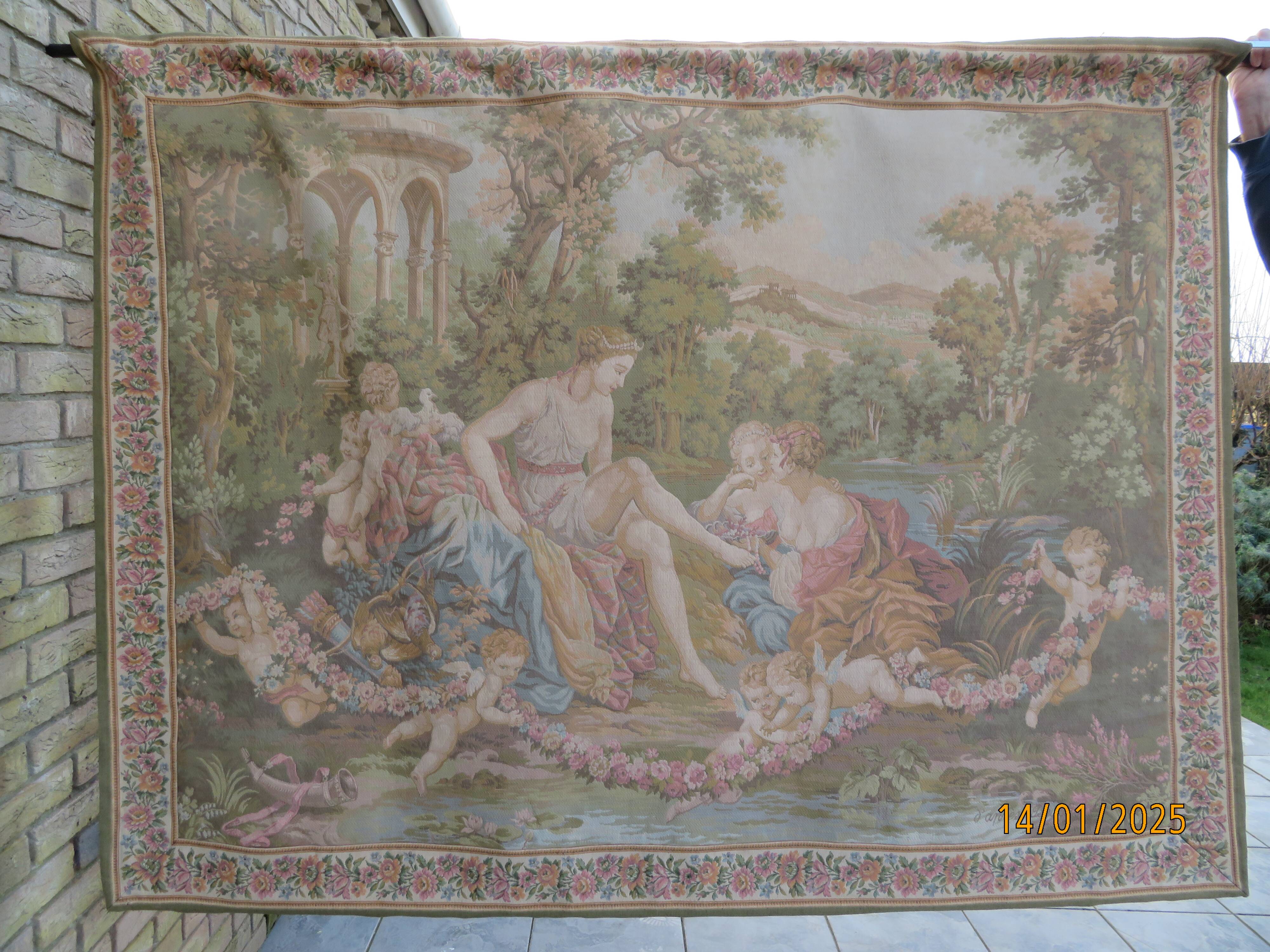 Tapestry 137/184 on bars by Jules Pansu from the Gobelins factory, late 19th century
