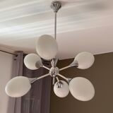 Chandelier "sputnik". 1970. 6 globes. space age