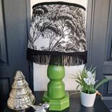 Lamp foot wood cabinetmaker abbat day cypress fabrics white and black
