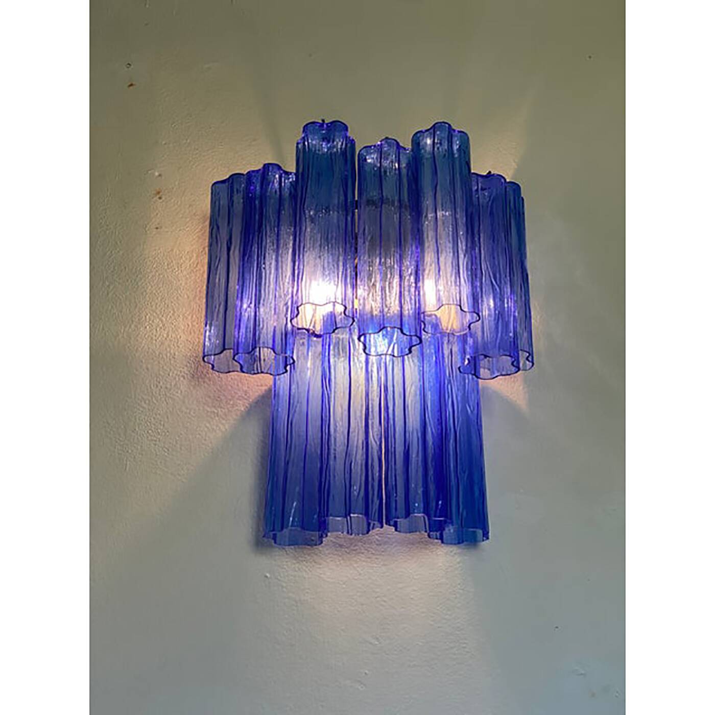 Contemporary Blue “Tronchi” Wall Sconce in Venini Style