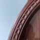 Set of two vintage carved oak service trays
