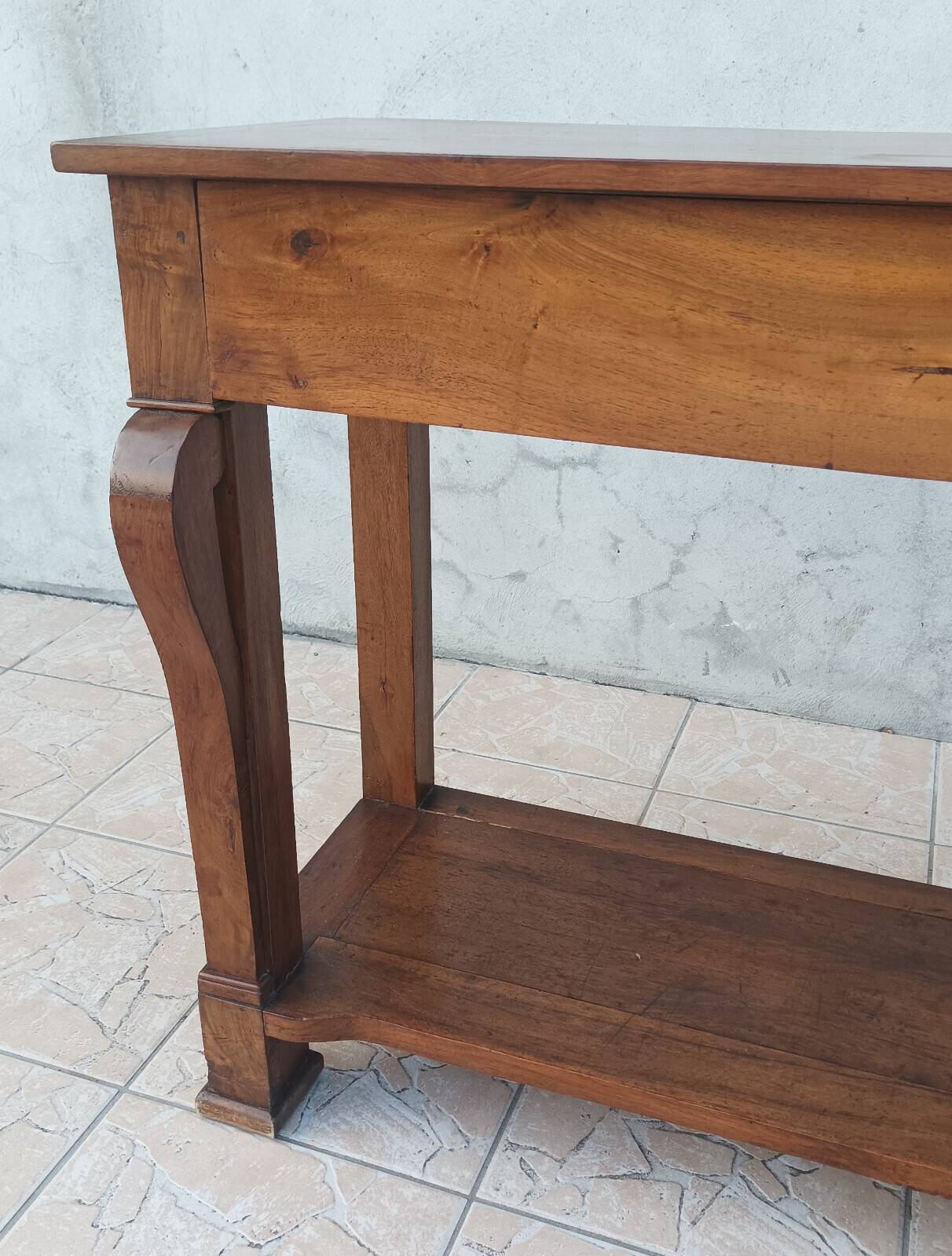 Walnut console restoration