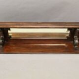 Display shelf with beveled mirror