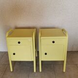 Pair of boarding school bedside tables