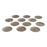 Set of 12 Niderville stoneware dessert plates