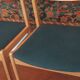 2 chaises danoises en chêne et tissu bleu, années 1960