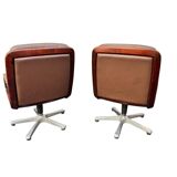 vintage leather and wood office/conference chair – st