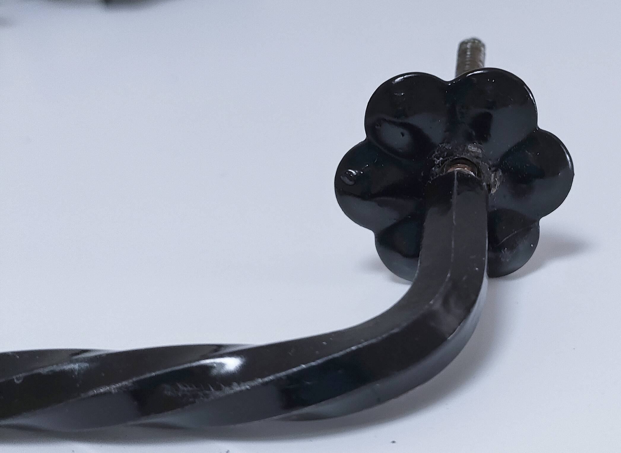 Six iron handles for drawers from the 60s