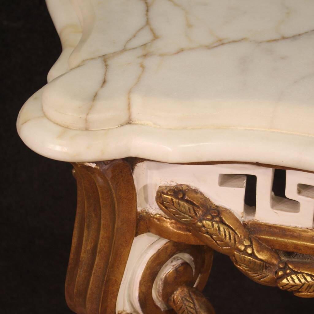 French lacquered and painted console in Louis XV style