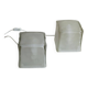 Cubic frosted glass table lamps, late 1970s, set of 2.
