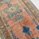 Salmon & Navy Blue Vintage Persian Rug, 131x218 Cm