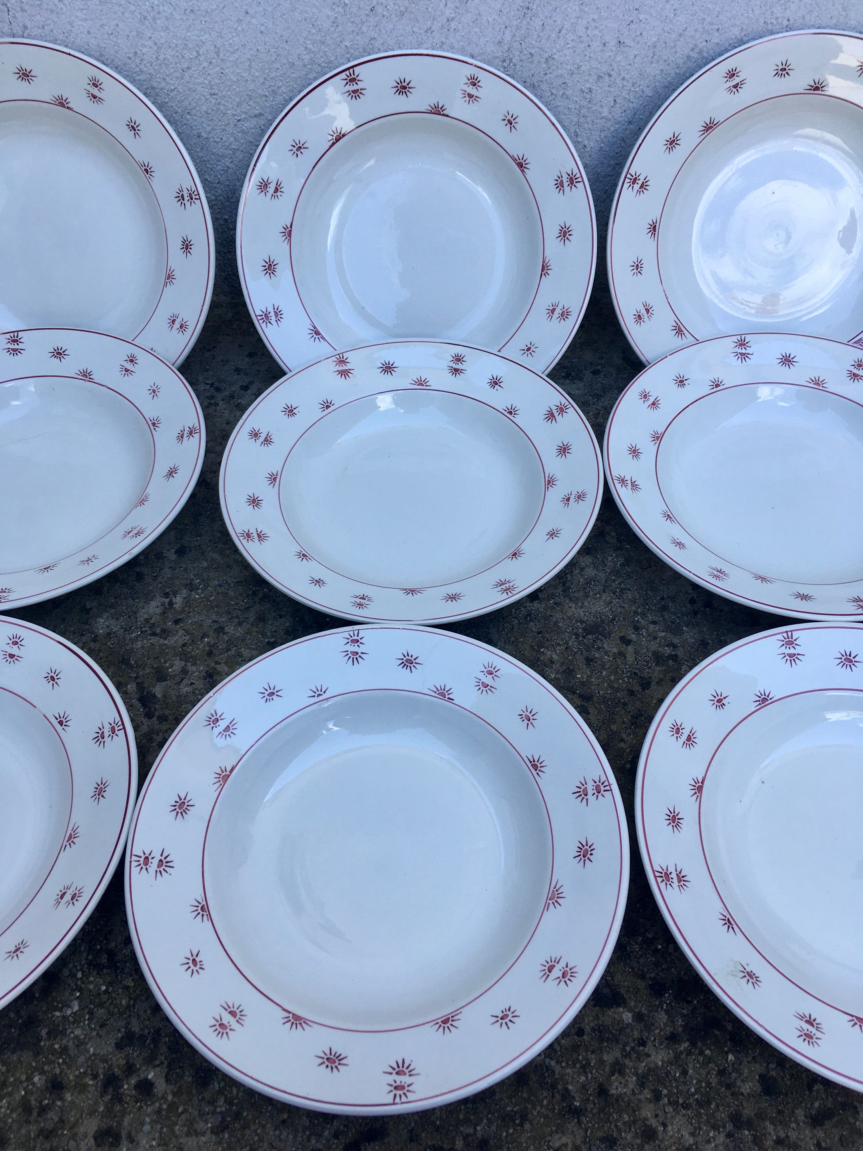 Hollow plates Digoin Sarreguemines model Andrée