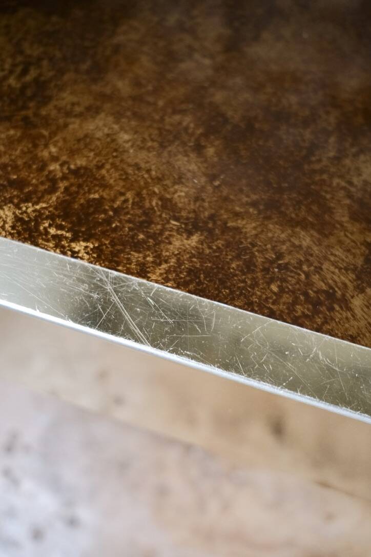 Brass solar flare bar coffee table, Cidue, Italy, 1970s