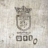 Antique silver plateau by Queen Victoria Sheffield, 1890s.