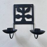 Wrought iron wall candle holder