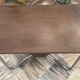 Art Deco pedestal table wood and chrome