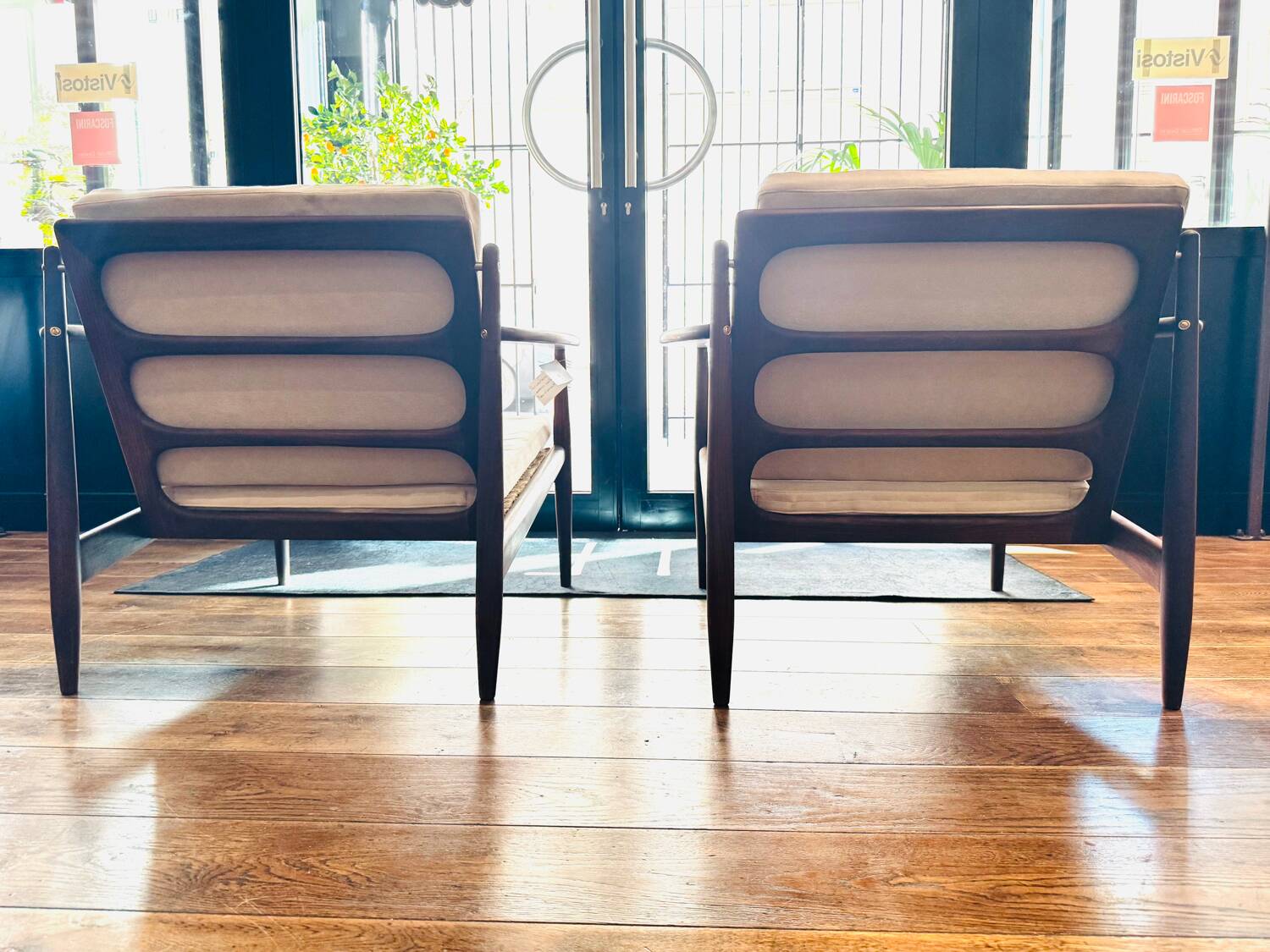 Pair of Danish armchairs in the style of Grete Jalk