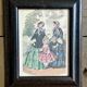Old illustration in old black and gold frame