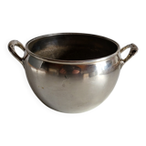 Silver-plated metal planter pot