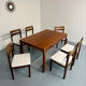 Lot de 6 chaises palissandre forme géométriques design italien 1960