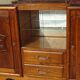Walnut buffet with black marble top
