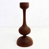Scandinavian teak candle holder