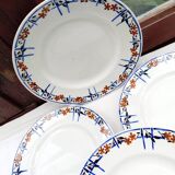 6 assiettes plates anciennes Moulin des Loups